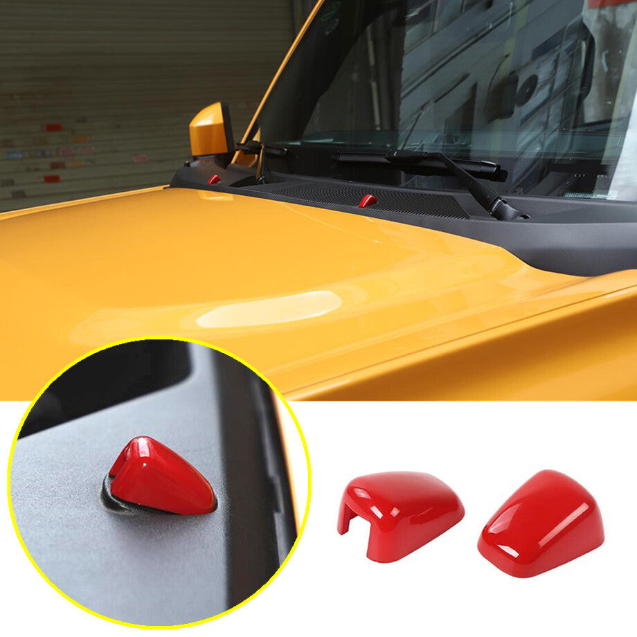 Suitable for 21-23 for Ford for Mustang Red Windshield Washer Sprayer Cover Wiper Sprayer Trim