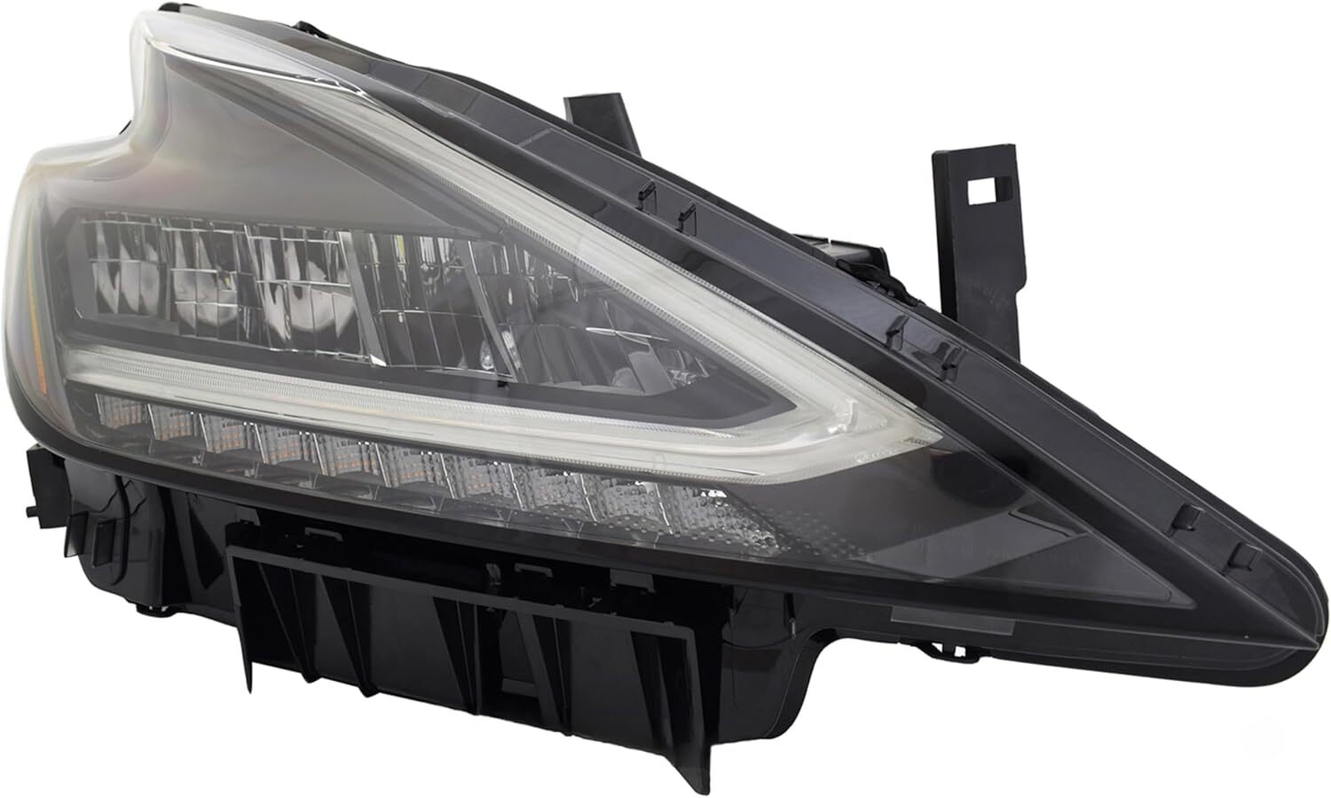 Right Passenger Side LED Headlight Assembly for Nissan Murano Black 2022-2024
