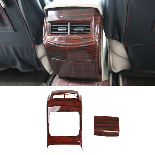 for Cadillac XTS 2013-17 Red Wood Grain Rear Air Outlet Protective Panel Trim 2P