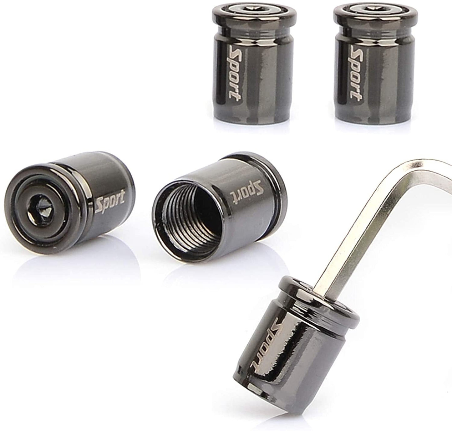 4-piece car tire valve stem cover, car wheel tire valve stem cover, anti-theft dust cover