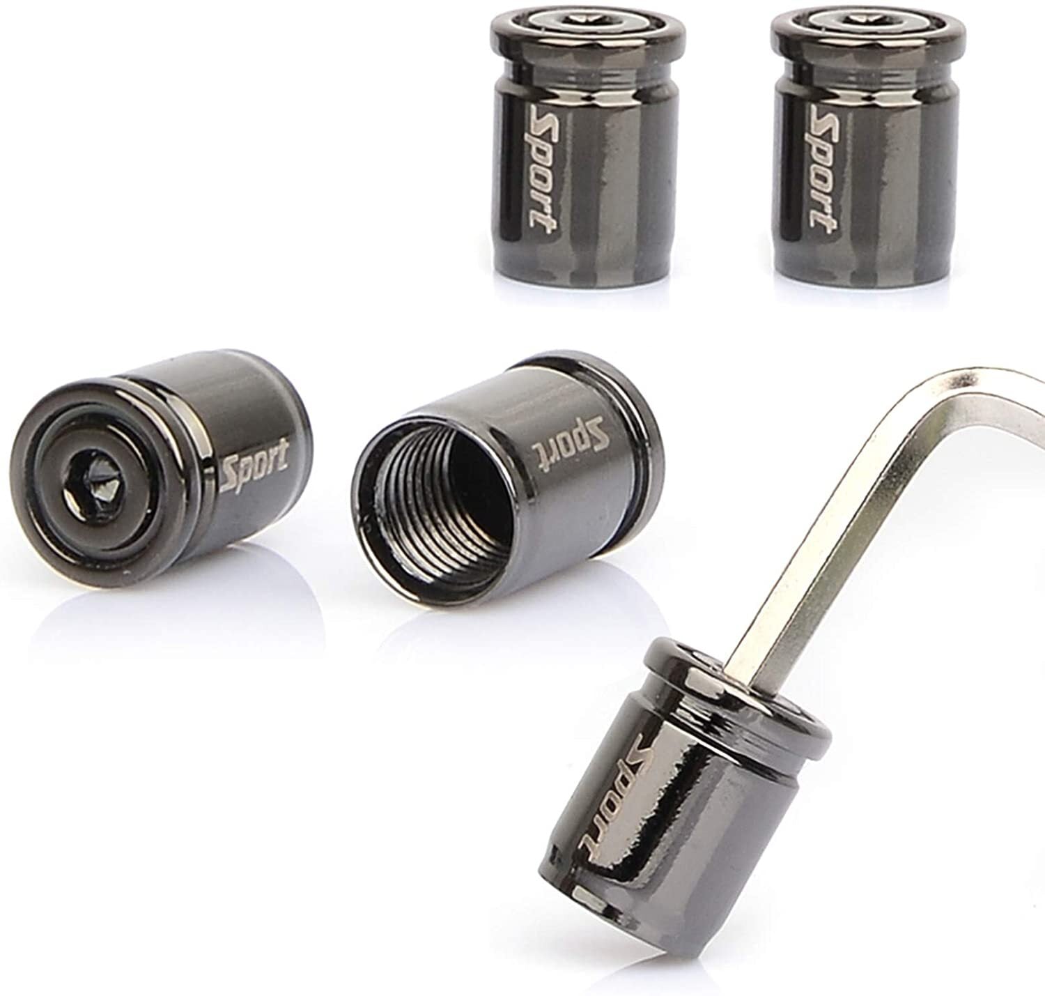 4-piece car tire valve stem cover, car wheel tire valve stem cover, anti-theft dust cover