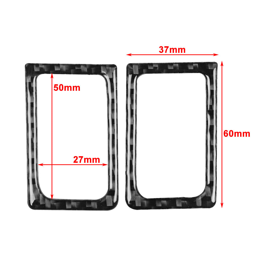 Fit for Nissan GTR R35 2008-2020 Interior Door Lock Pins Frame Cover Trim Black 2pcs