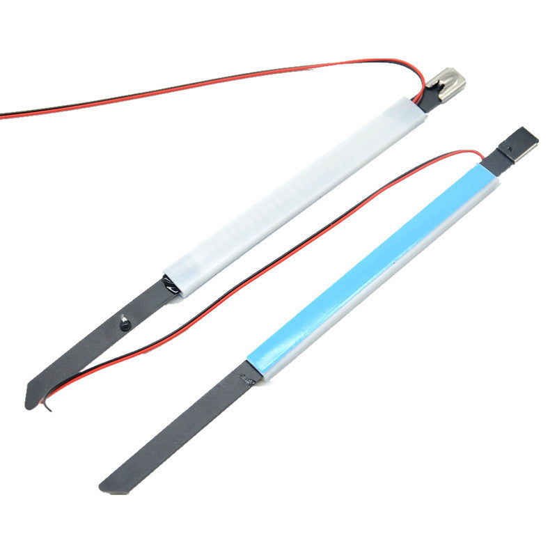 2Pc Amber LED Strip Motorcycle Bike Fork Turn Signal Indicator Light Blink Bars
