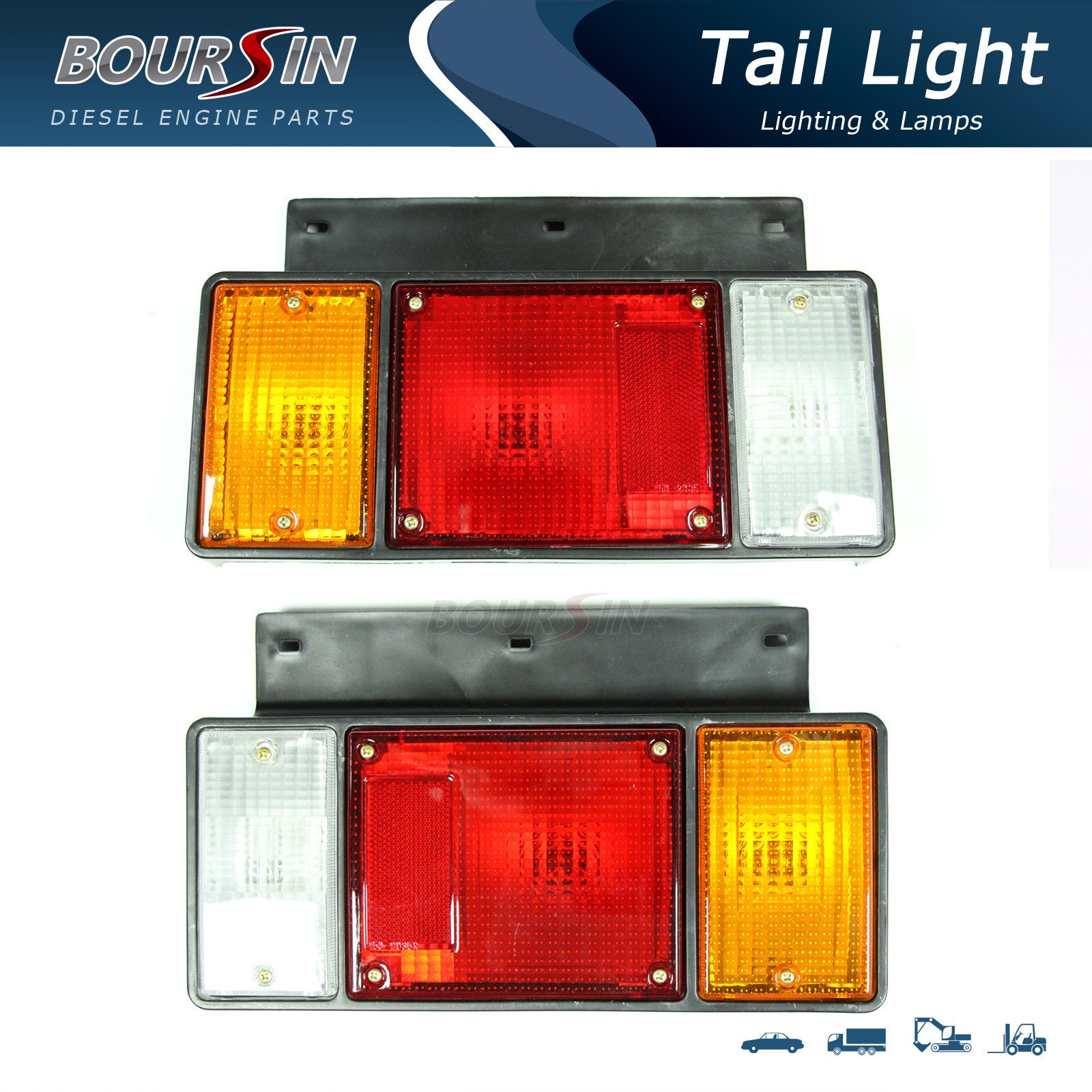 Tail Light Fit for Isuzu NPR NQR NRR FSR FRR Truck Rear Tail Lamp 1987-2019 1 Pair