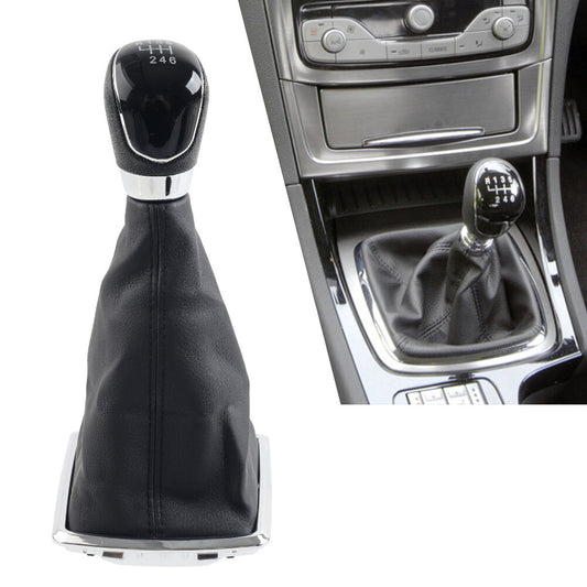 Car Shift Gear Knob 5/6 Speed With Leather Boot for Ford Focus MK2 2005-2012