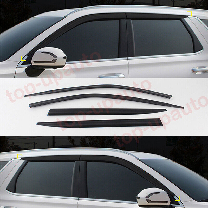 for Hyundai Palisade 2020-2024 Black Window Visors Sun Rain Guard Vent Deflector