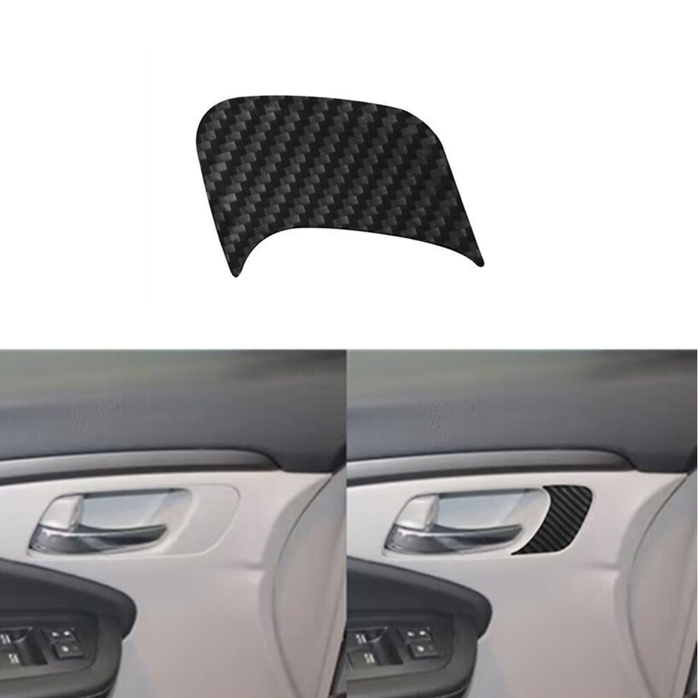 Carbon Fiber Driver Door Handle W/O Buttons Trim for Honda Ridgeline 2017-2020