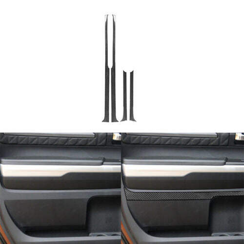 4Pcs Carbon Fiber Door Panel Decotative Cover Trim for Toyota Tundra 2014-2018
