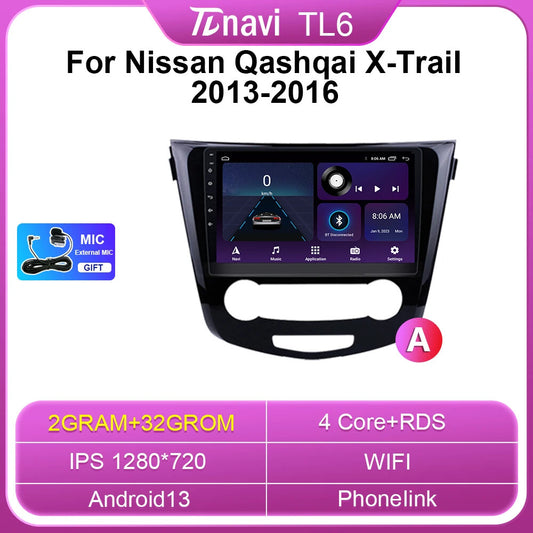 Car Radio Android Player for Nissan Qashqai 2 J11 for X-Trail Xtrail 3 GPS 4G Screen