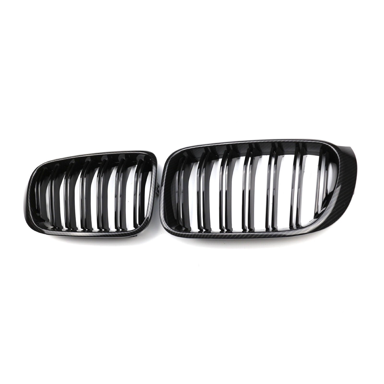 For 2011-18 for BMW X3 X4 F25 F26 Carbon Fiber ABS Double Line Print Front Grille 2x