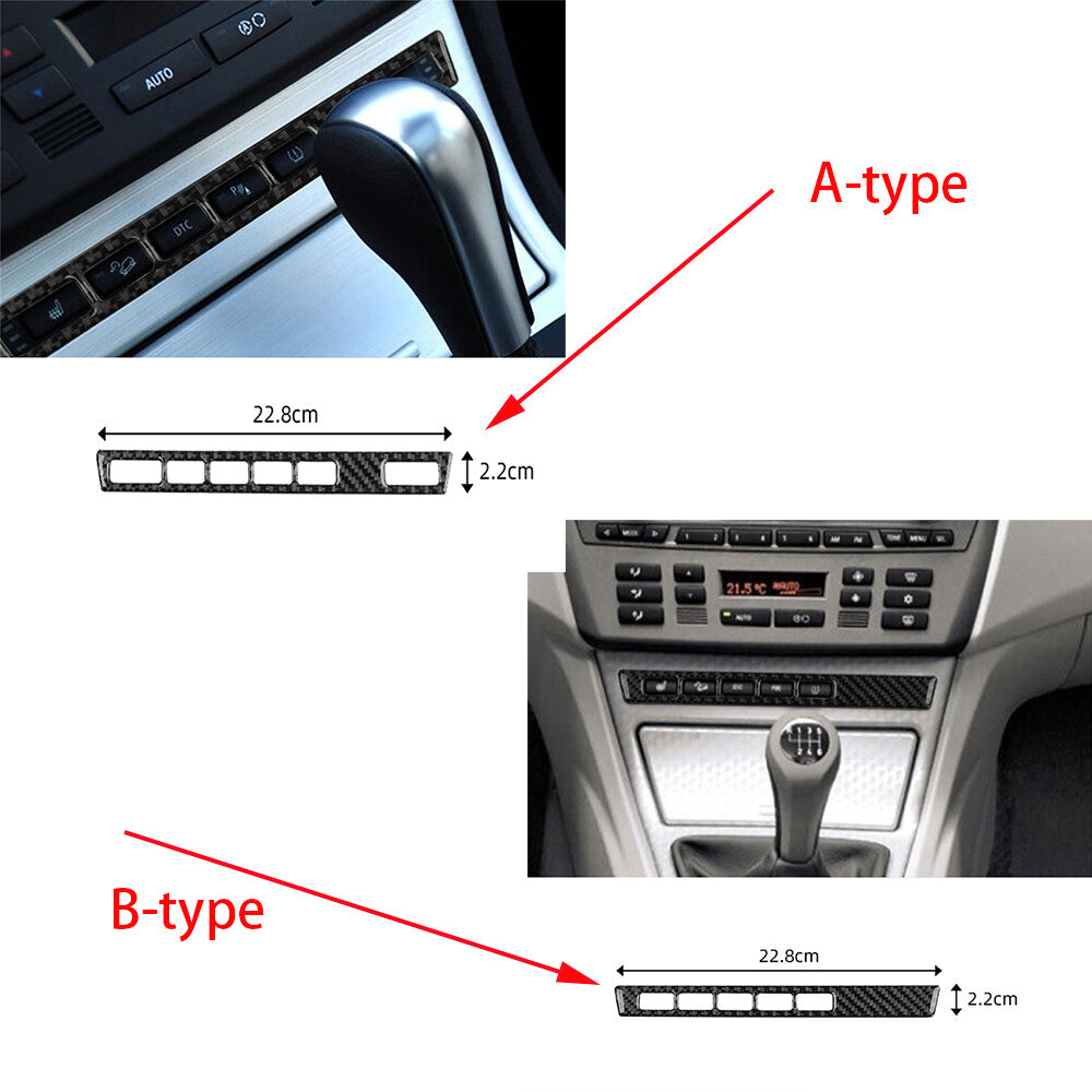 Red Carbon Fiber Multi-function Button Cover Fit for BMW X3 E83 2004-2010 Type-B