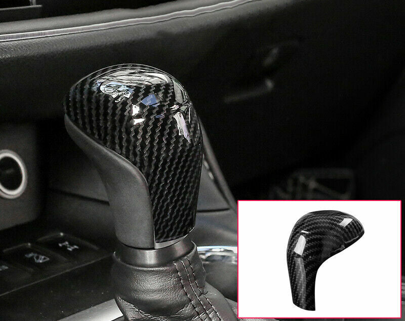 Carbon Fiber Interior Gear Shift Knob Cover Trim for Toyota Highlander 2014-2019