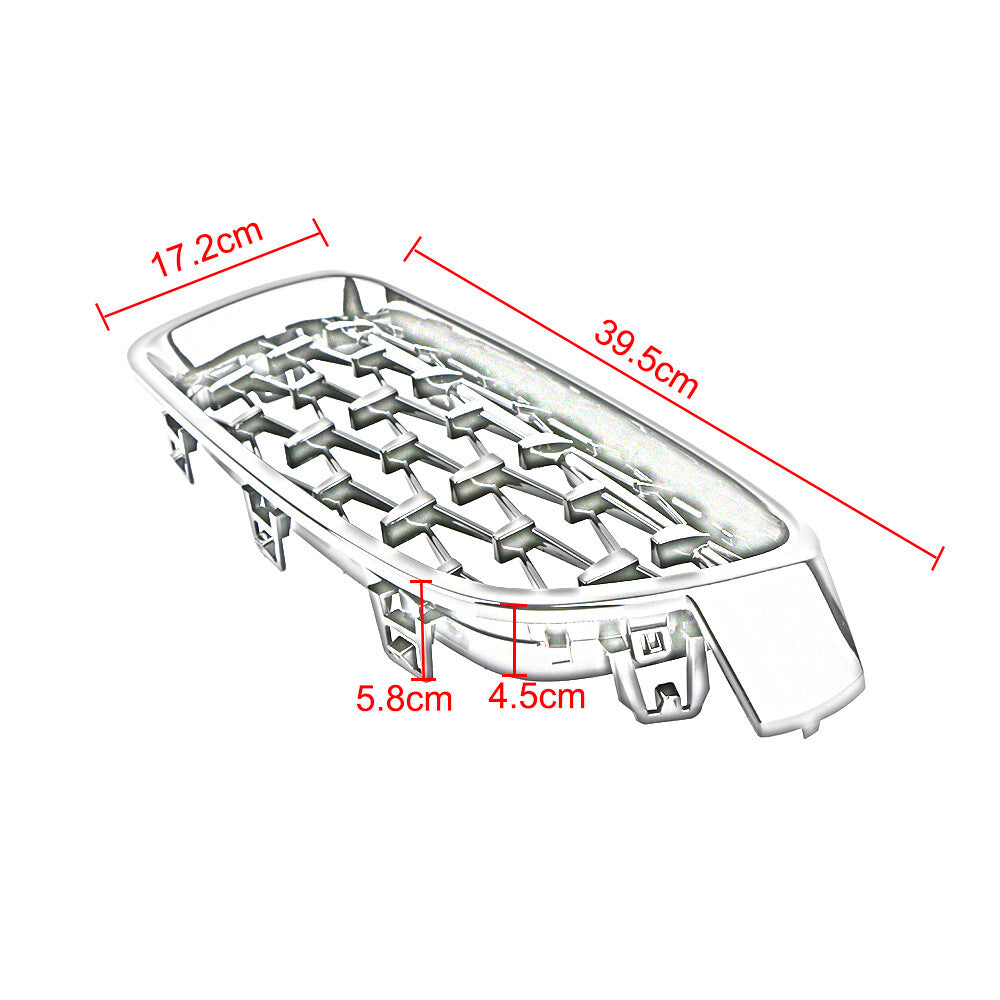 Diamond-patterned front kidney grille with barbecue-style bumper suitable for 2013-2018 for BMW F30 320i 328i