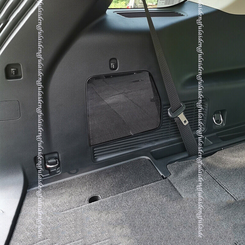 for Ford Explorer 2020-2022 Black Steel Rear Door Trunk Audio Speaker Cover trim