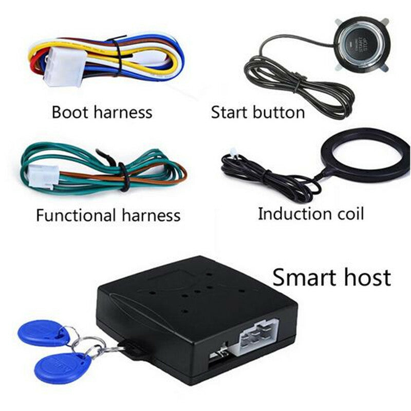 Car Engine Push Start Stop Lock Ignition Keyless Entry Starter Anti-theft System
