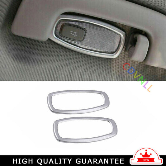 Inner Rear Reading Lamp Frame Cover Trim 2 for Kia Sportage 17-20 Matte Silver