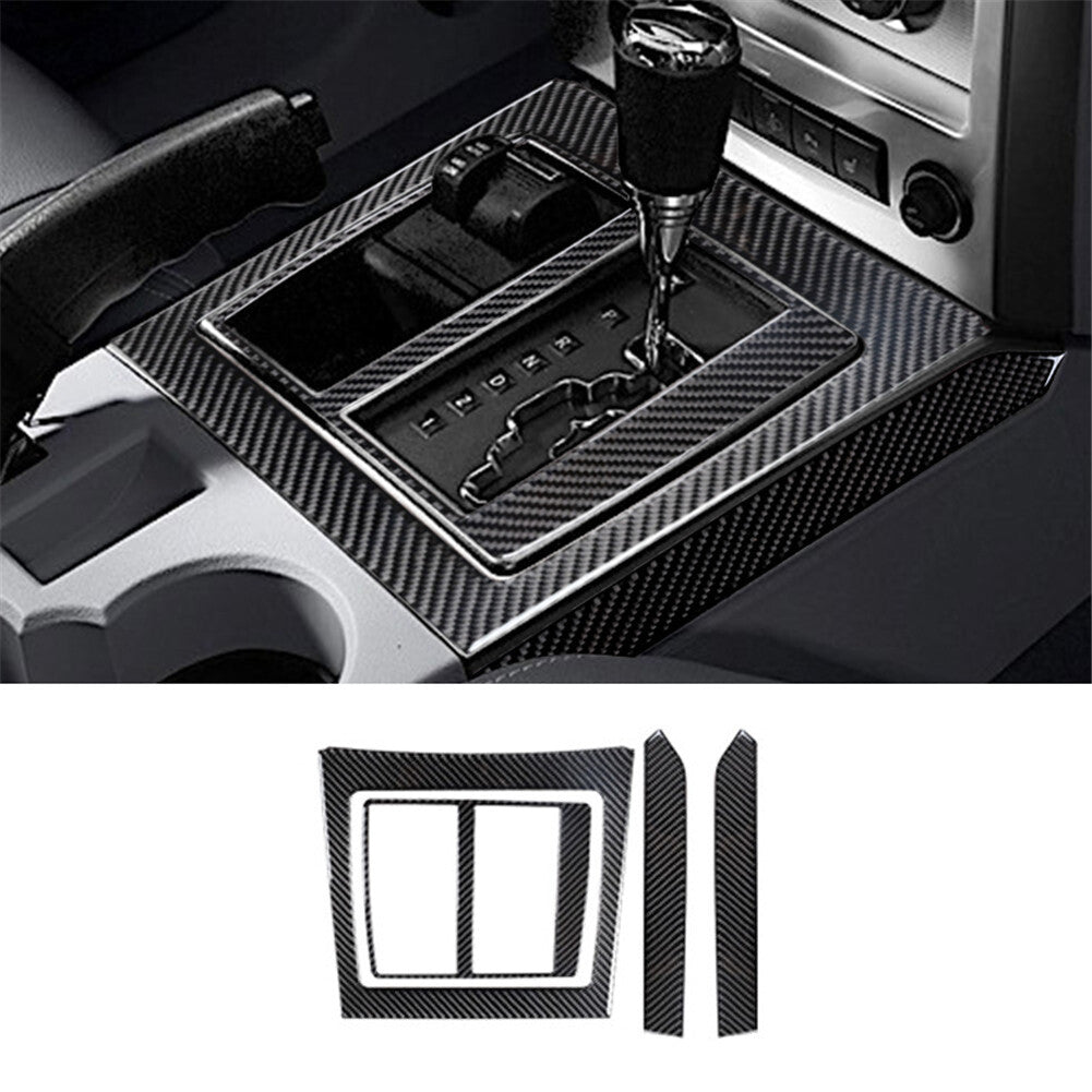 4x Carbon Fiber Automatic Gear Shift Panel Cover Trim for Jeep Liberty 2008-2012