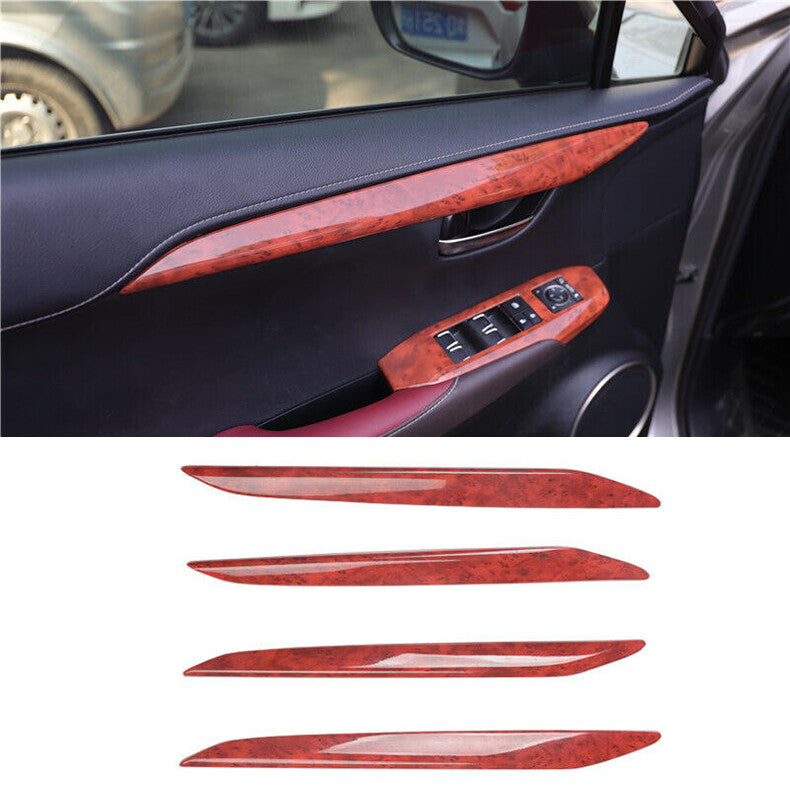 for Lexus NX200t 300h 2015-2021 Wood Grain Car Inner Door Panel Trim Cover Strip