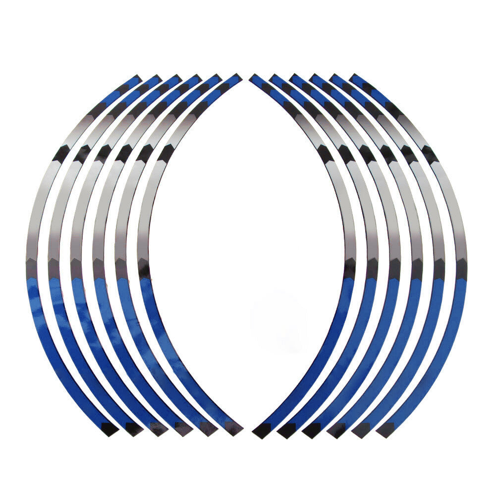 RIM 17 Streifen Radabdeckungen Aufkleber Blau für for SUZUKI DRZ DR-Z 400SM 05-19