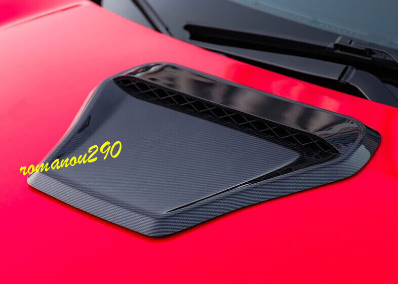 for Honda for Civic 2016-20 Carbon Fiber Front Engine Hood Inlet Air Vent Cover Trim