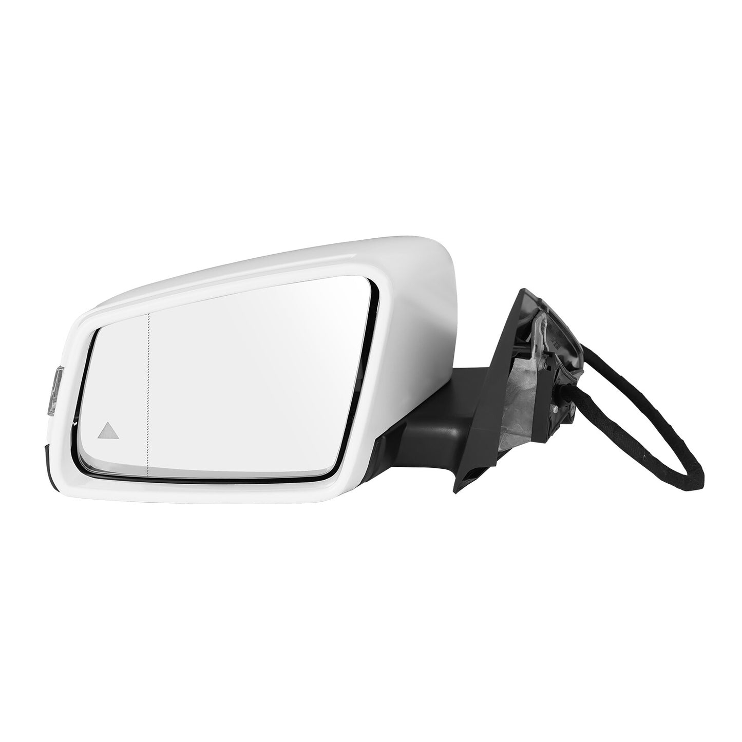 White for 2014-2018 for MERCEDES CLA250 left driver's mirror with blind spot heating.