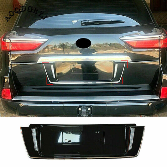 Black Body Super Sports TRD Style License Plate Cover for LEXUS LX570 2016-2021