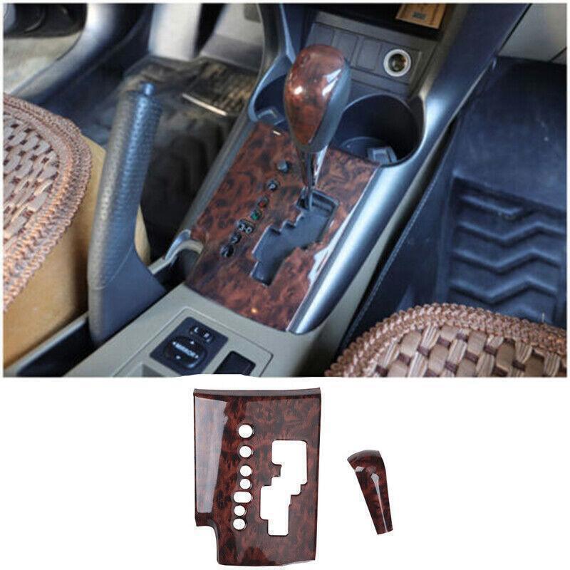 for Toyota RAV4 06-2012 Wood Grain Inner Console Gear Shift Frame Cover Trim 2X