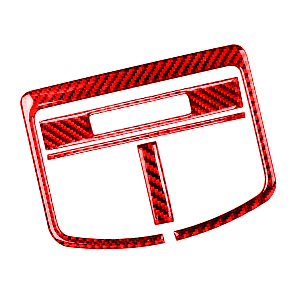 4Pcs Red Carbon Fiber Rear Central Air Vent Outlet Trim for Mazda CX-9 2016-2022