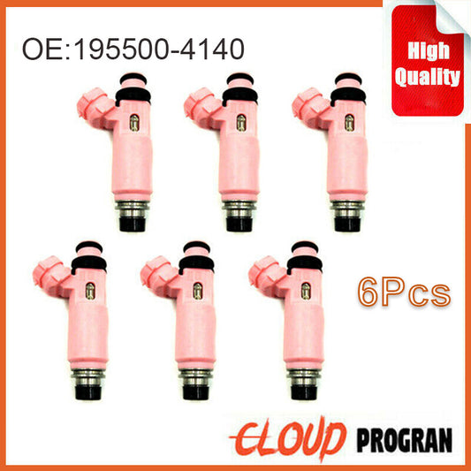 (Set 6) Fuel Injector Nozzle 195500-4140 for Mitsubishi Pajero Sport 6G72 3.0 V6