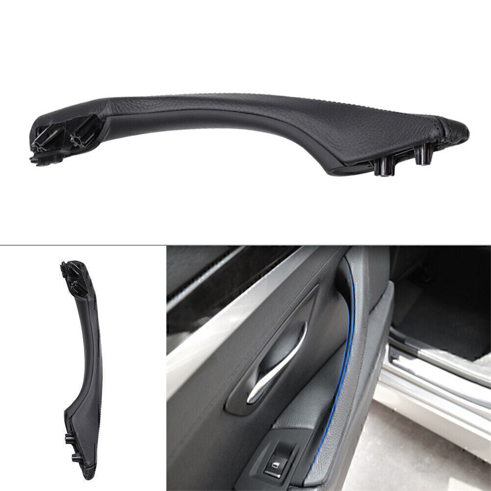 1x Door Trim Pull Handle Left Side Real Leather for BMW 5 Series F10 F11 F18 LHD