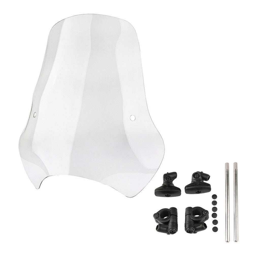 Universal 7/8  1 clear bar screen for large motorcycle handlebars and windshields (19x17).