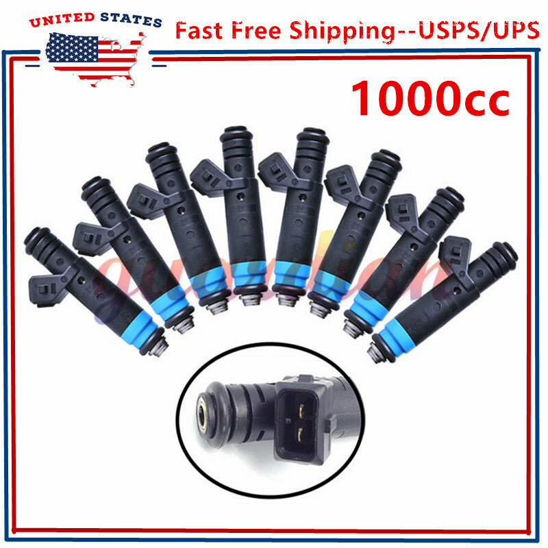 8x Fuel Injectors for Ford for Lotus for Dodge 1000cc High Impedance EV1 OEFI114992 US