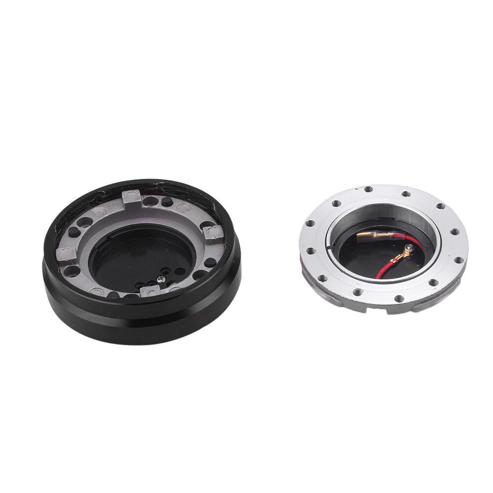 6 Hole Steering Wheel Quick Release Hub Racing Adapter Snap Off Bolt Blue