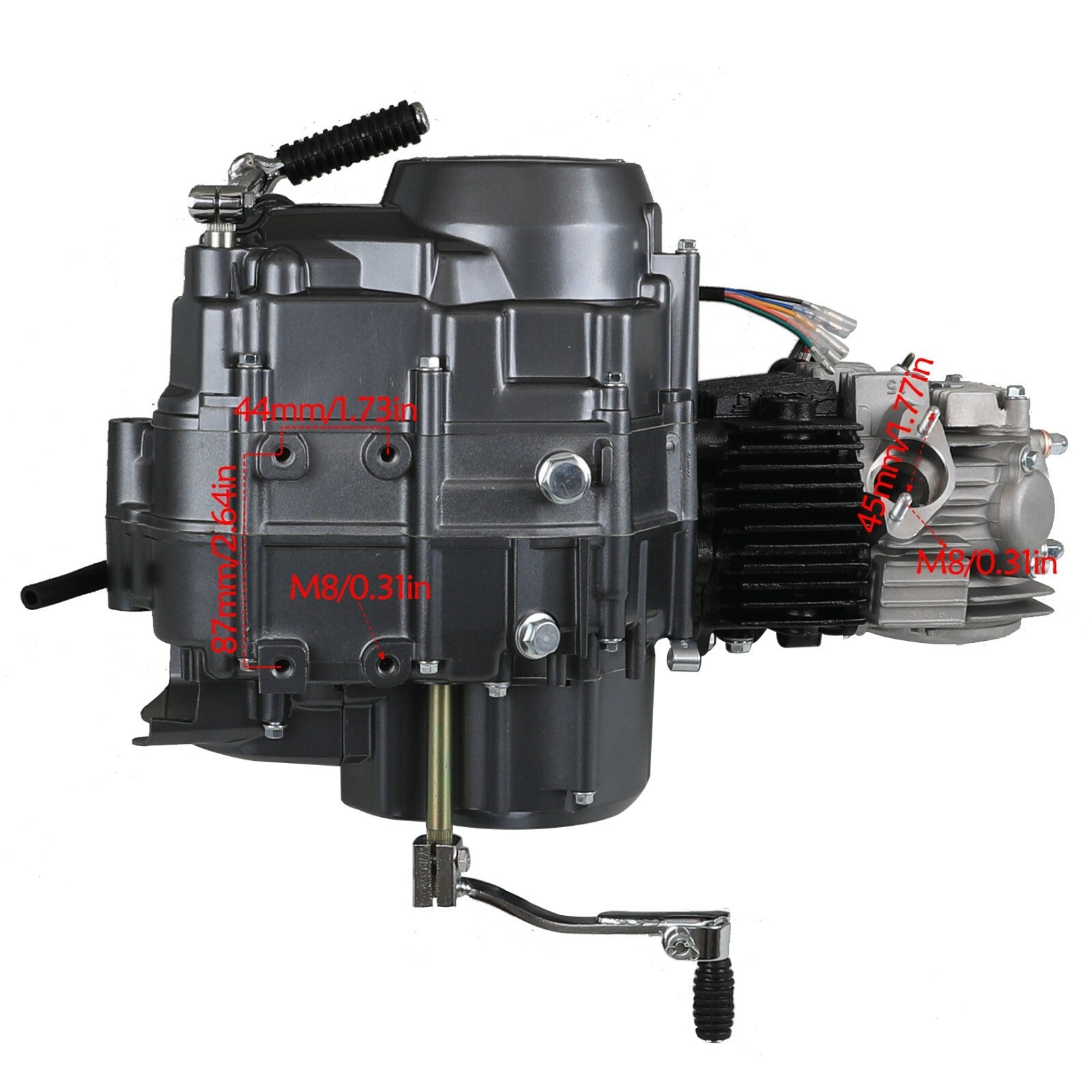 for Lifan 125cc engine motor kit semi-automatic electric/kick start for CT70, CT90, 110, SSR