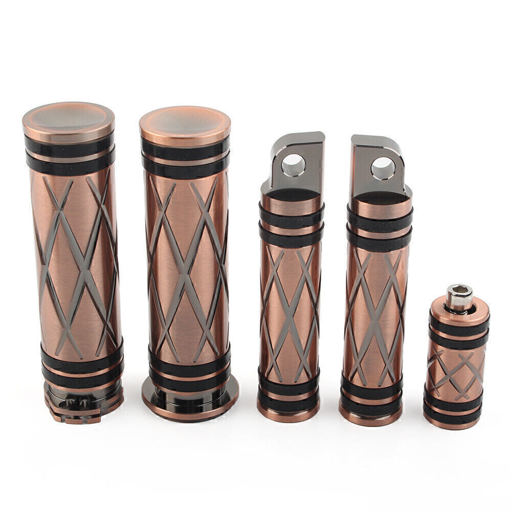 Bronze Footrest FootPeg Hand Grips Shifter Peg for Harley Sportster XL 1200 883