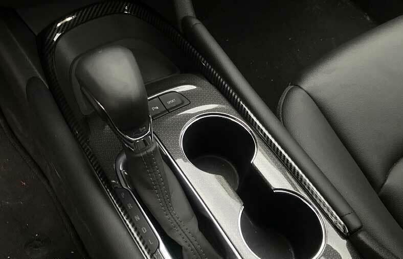 for Chevrolet 2016-2021 Malibu Carbon Fiber Middle Console Gear Shift Frame Trim
