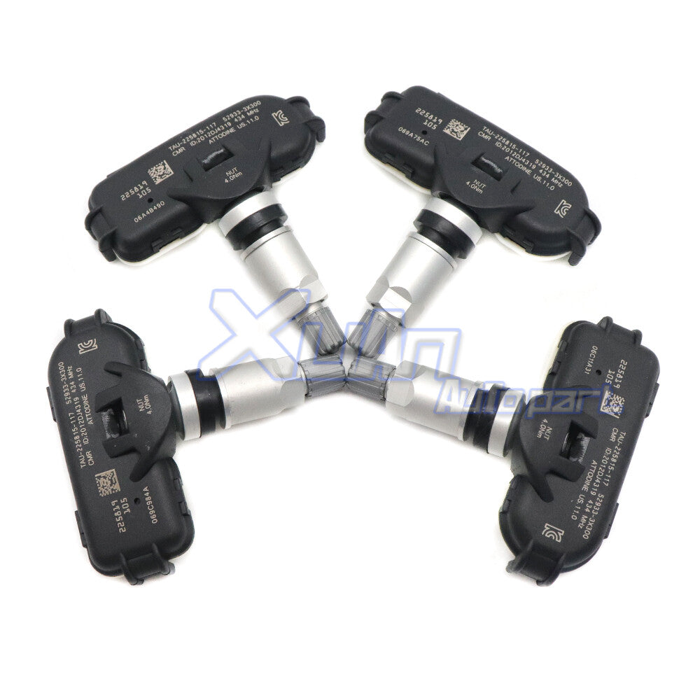 4-Piece Tire Pressure Sensor (TPMS) for Hyundai for Elantra 10-14 52933-3X300