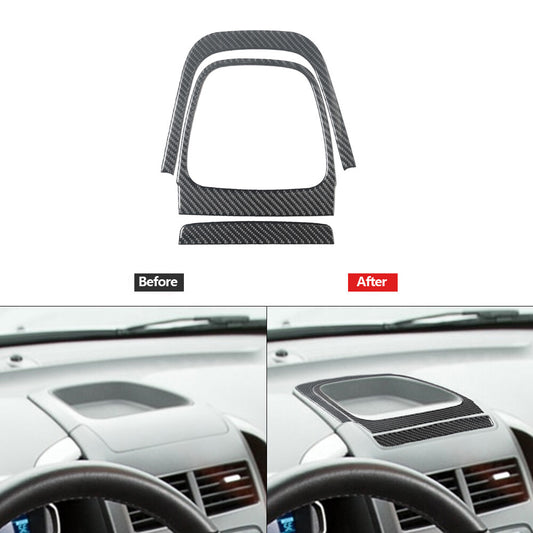 3Pcs Carbon Fiber Above Console Storage Cover for Chevrolet Sonic 2012-2016