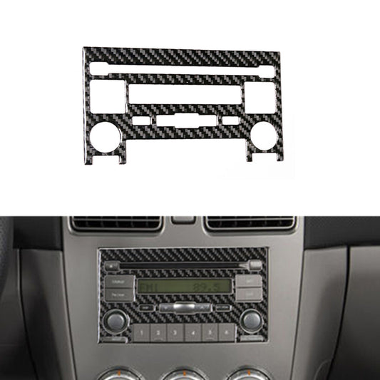 Carbon Fiber CD Player Panel Decorative Trim Cover for Subaru Forester 2007-2008