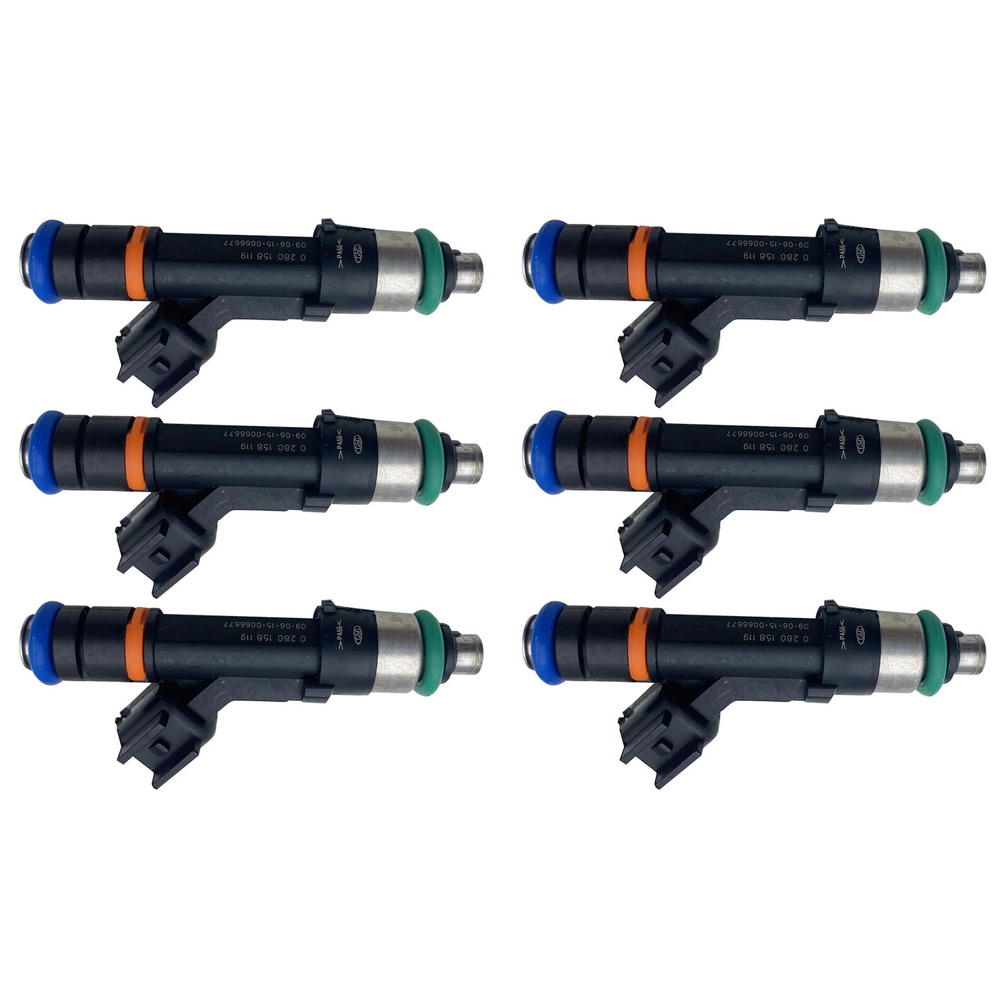 6Pcs Car Fuel Injectors 0280158119 04861667AA for Dodge Grand Caravan 3.3L 3.8L