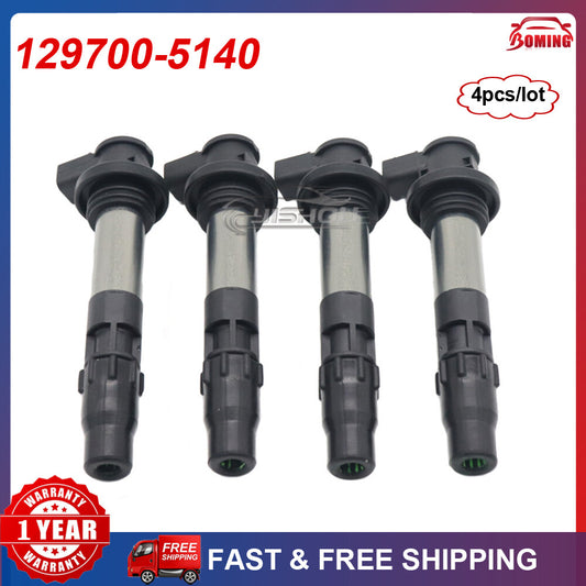 4x New Ignition Coil 129700-5140 For 2008-2010 for Suzuki GSX-R600 L1 L2 L3 L4 L5 L6