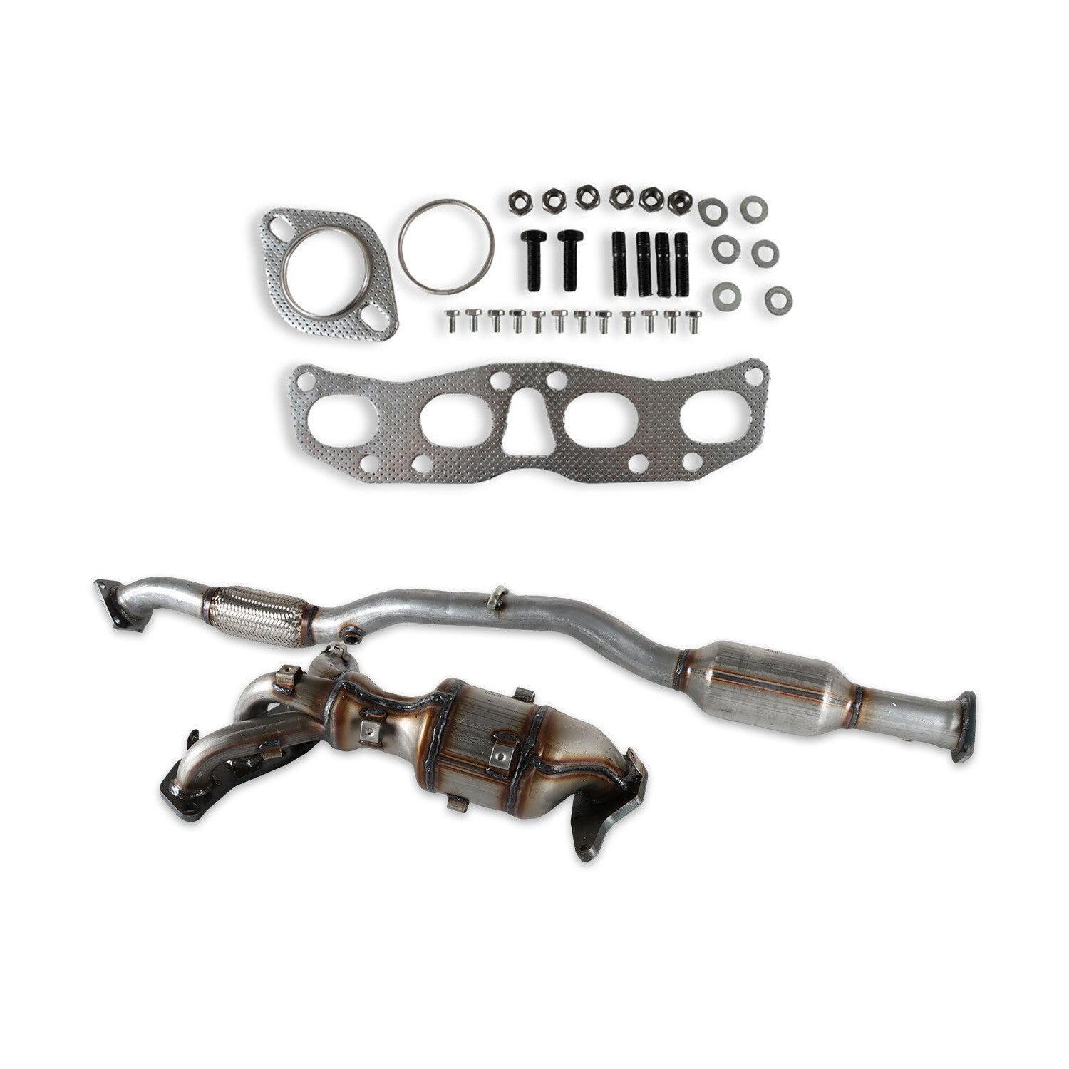 2pcs+Bolts Screw Seal 2.5L Catalytic Converter For 2007-2013 for Nissan Altima 54782