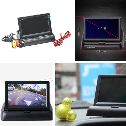 Car Reverse Parking Rearview Folding 4.3 TFT LCD Screen Monitor Display Image