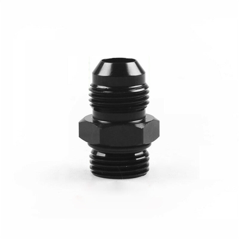 ORB-8 O-ring Boss AN8 8AN to AN8 8AN Male Adapter Fitting Aluminum Black 1pc