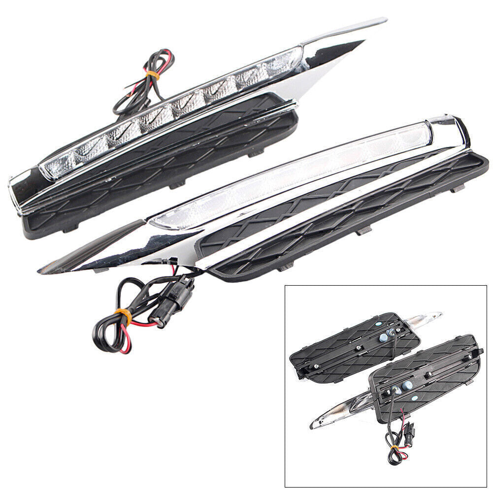 2X LED Daytime Running Light Fit for BMW X5 E70 Car Fog DRL ABS Housing LED Bulb