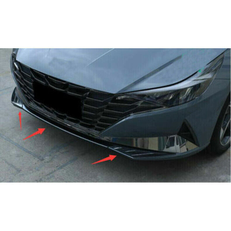 3x for Hyundai for Elantra 2021-2023 Black Steel Front Bumper Protection Cover Guard