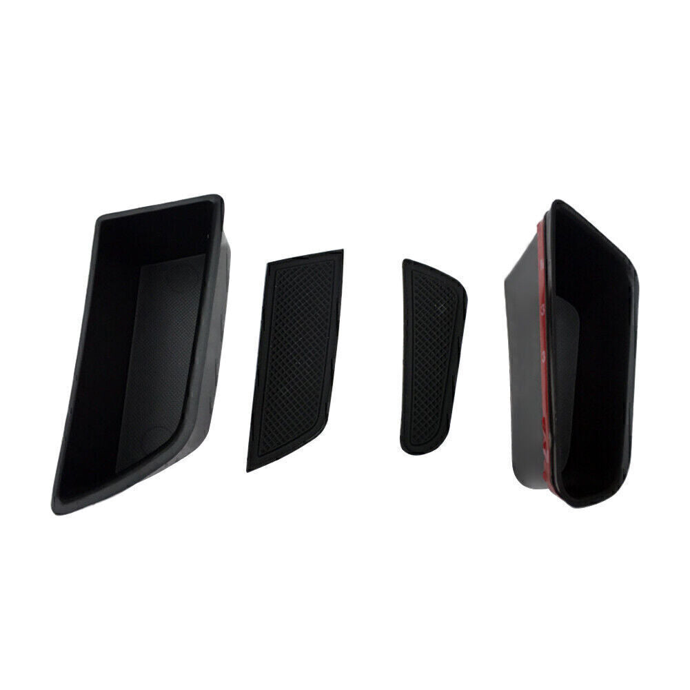 2Pcs Car Door Handle Armrest Storage Box Tray Bin Kit for Audi A4/A5 2009-16