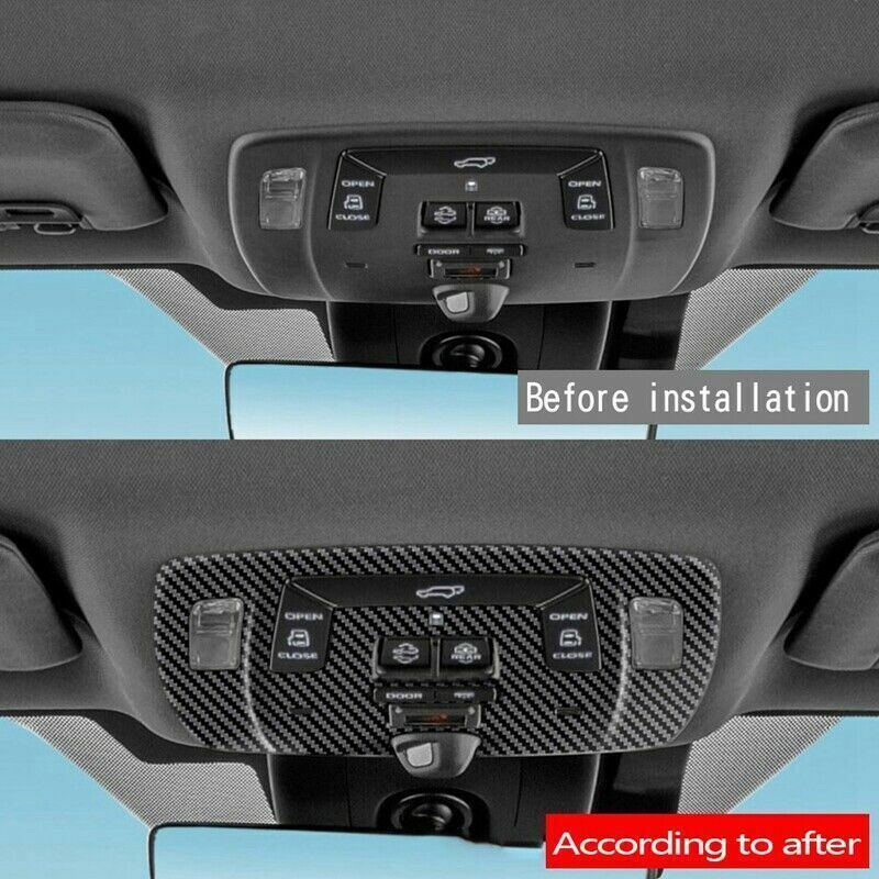 ABS Carbon Fiber Look Front Reading Light Cover Trim for Toyota for Sienna 2021-2022