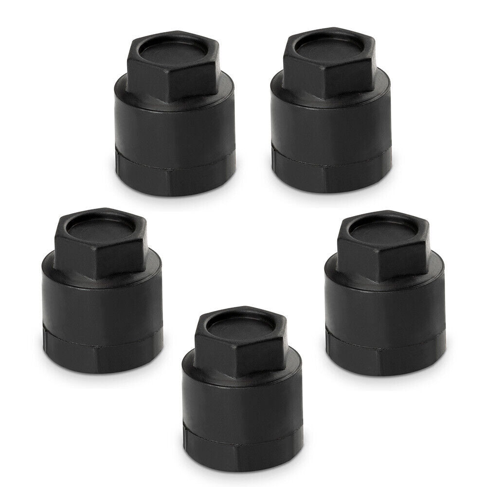 5-Pack LUG NUT COVERS Caps for BUICK for Chevrolet for GMC , Black, 10028614,