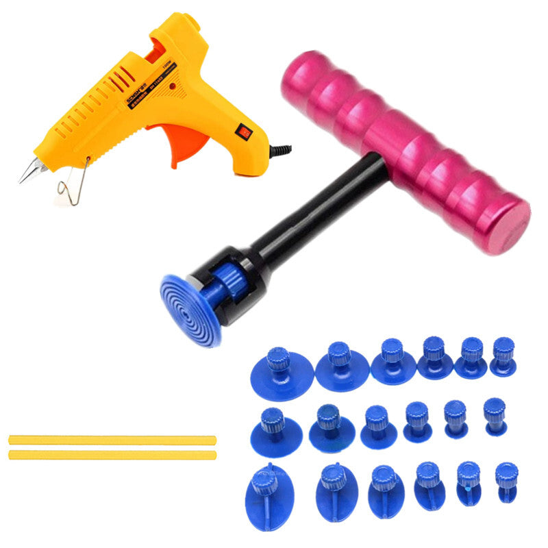 Car Dent Repair Puller Suction Cup Hail Pit Sagging Repair Hot Melt Glue Gun Kit